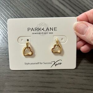 Park Lane Gold Heart-Shaped Earrings